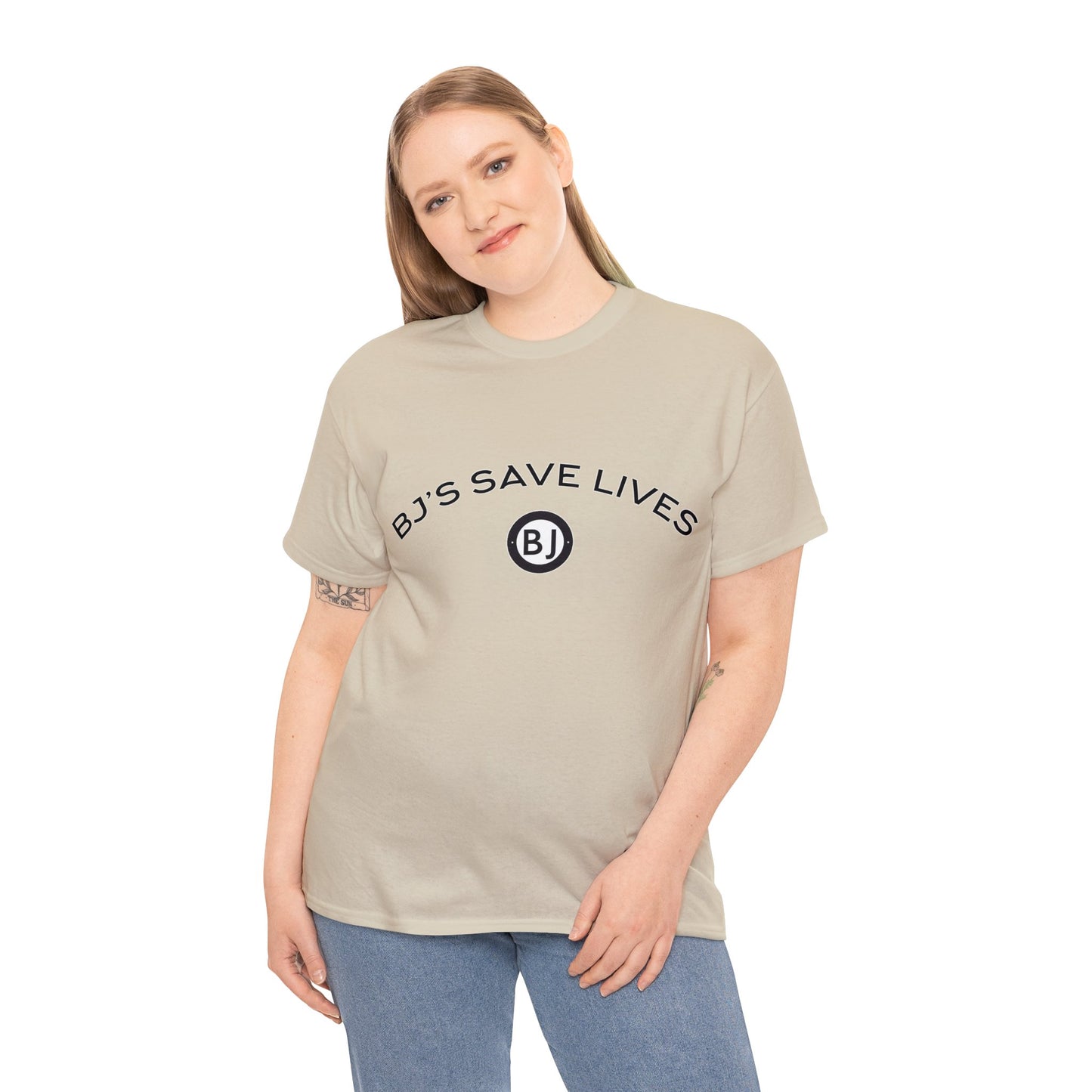 "BJ'S SAVE LIVES" Unisex Heavy Cotton Tee