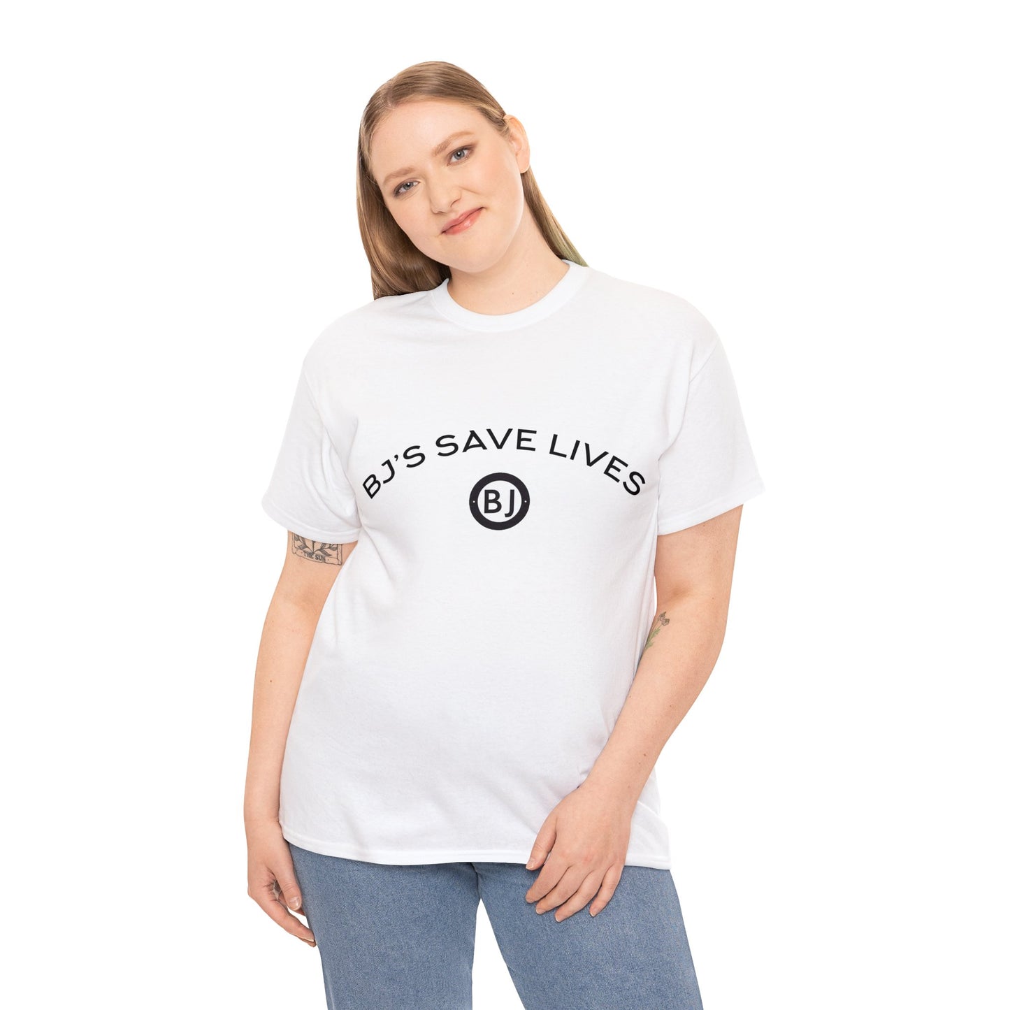 "BJ'S SAVE LIVES" Unisex Heavy Cotton Tee