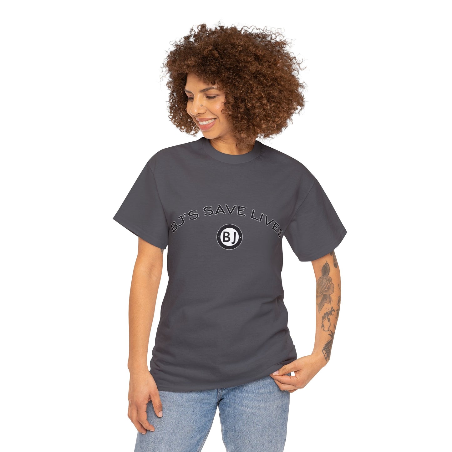 "BJ'S SAVE LIVES" Unisex Heavy Cotton Tee