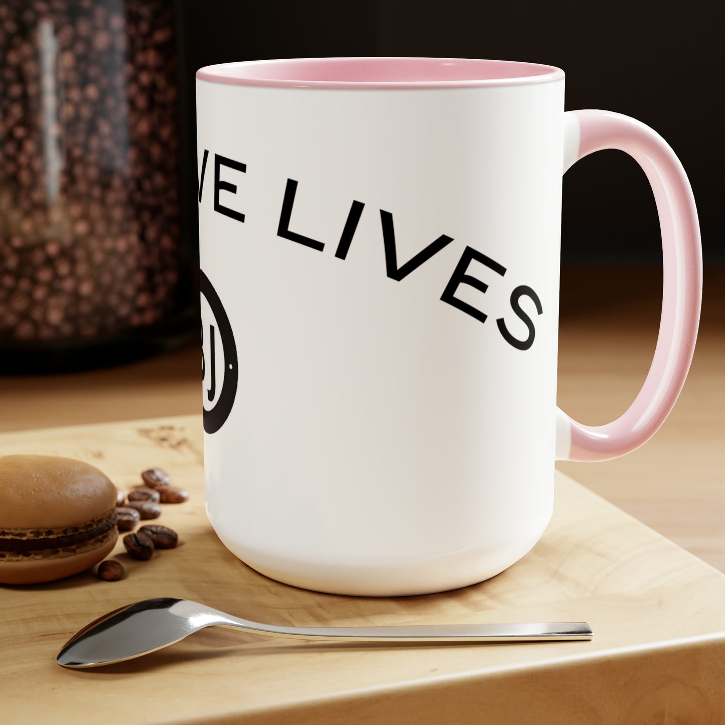 "BJ'S SAVE LIVES" Two-Tone Coffee Mugs, 15oz