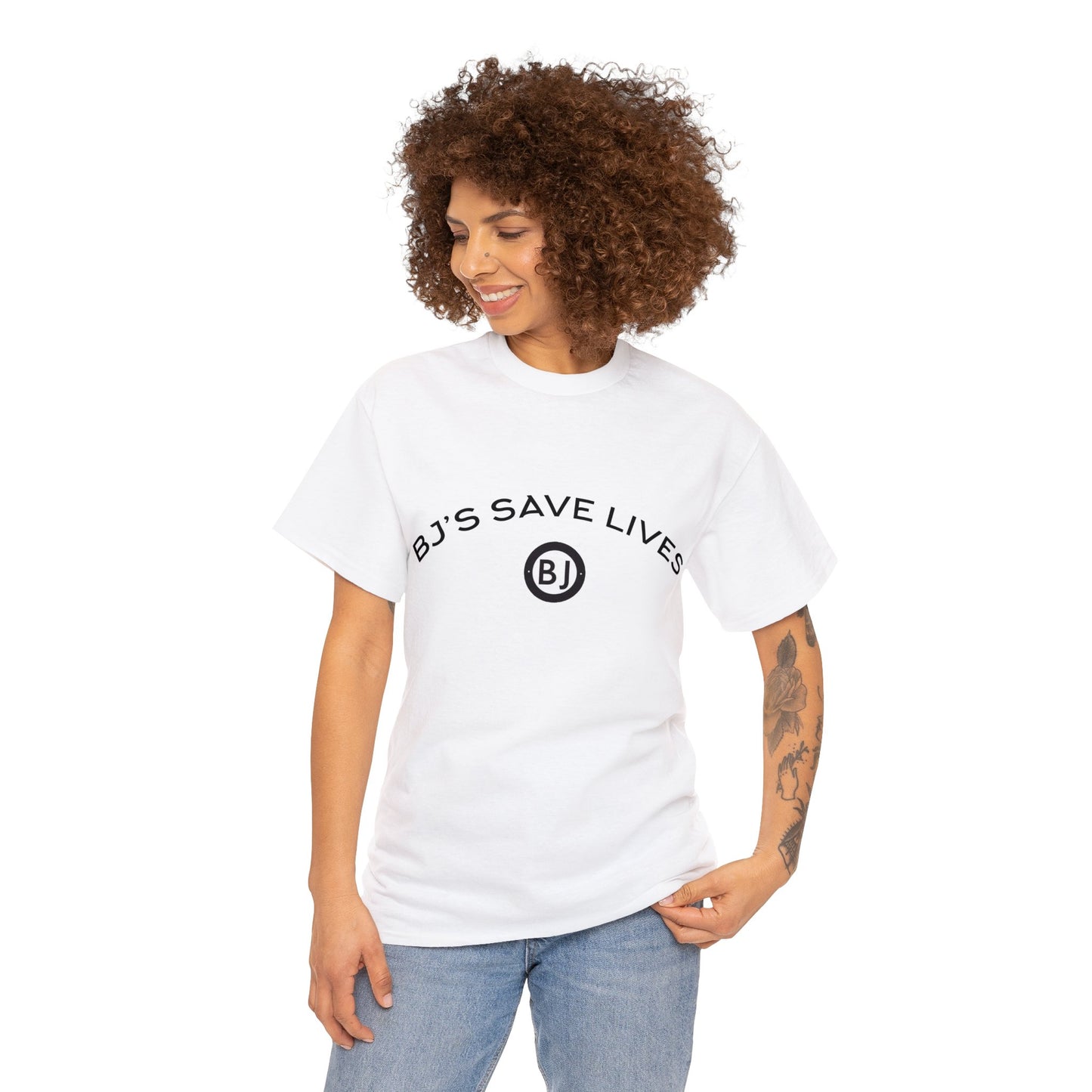 "BJ'S SAVE LIVES" Unisex Heavy Cotton Tee